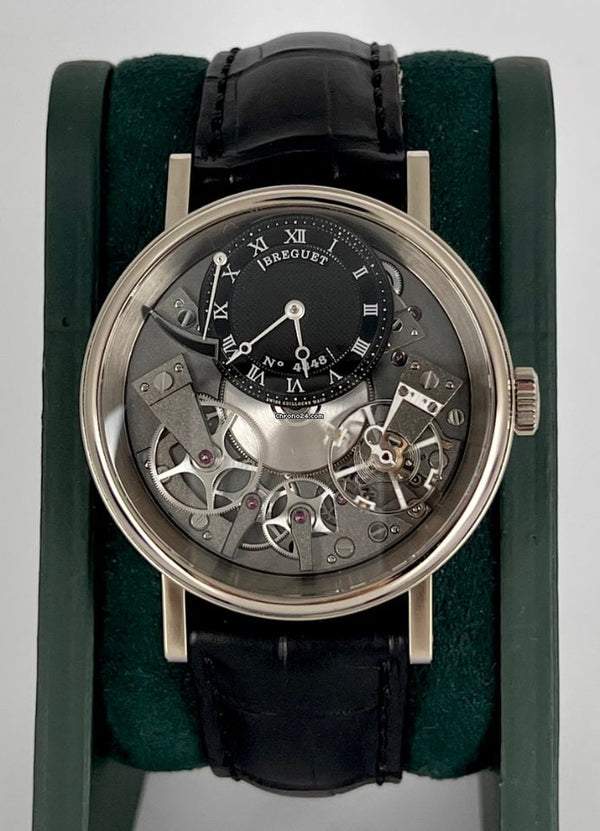 Tradition 7057 40 mm Manual winding 18K white Gold Skeleton box and Papers 99% condition