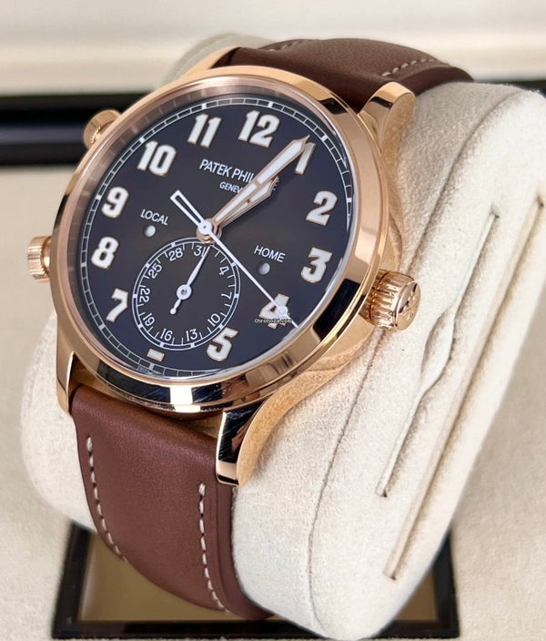 Calatrava Pilot Travel Time 18K Rose Gold NEW