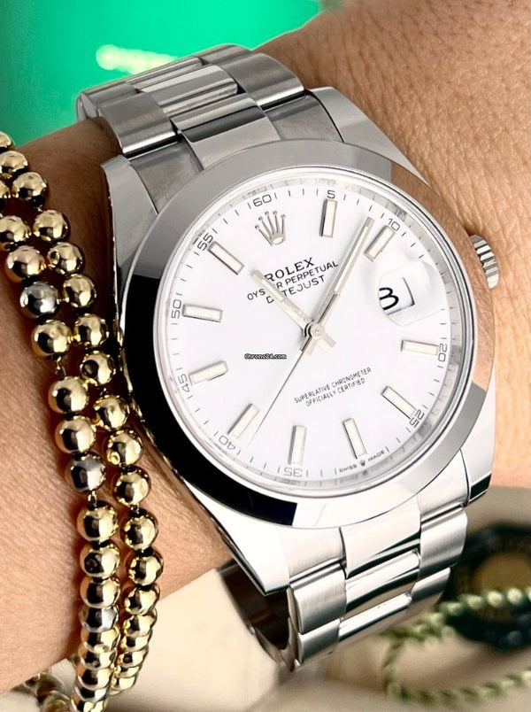 Rolex Datejust 41 White Dial Full Set