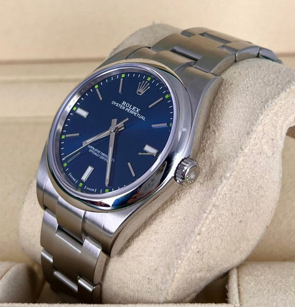 Oyster Perpetual 39 Blue Dial Like New Watch Only