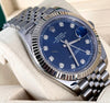 Rolex Datejust 41 Blue Diamonds Dial Mint