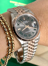 Datejust 36 Steel rose Gold new 2022 full set wimbeldon dial