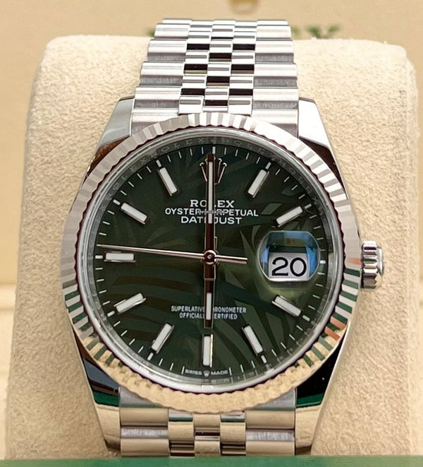 Datejust 36mm Green Palm