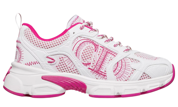Dior Chrono Sneaker "White and Fuchsia Mesh" 