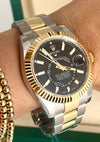 Sky-Dweller Steel/Gold Black Dial