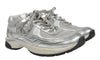 Chanel Fabric & Laminated Light Gray & Silvered Low Top Sneakers