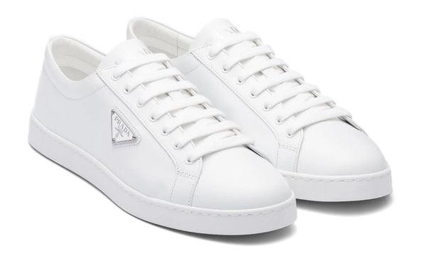 Prada Brushed Leather Sneaker 'White'