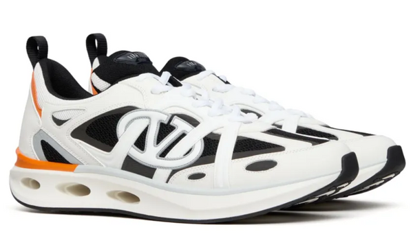 Valentino Garavani VLogo Easyjog leather "White/Black/Orange" 