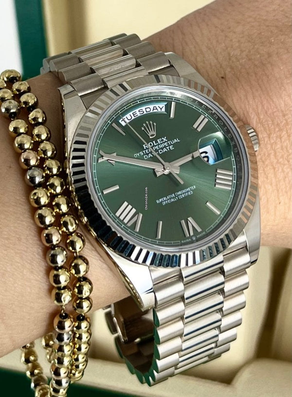 Day-Date 40 Olive Green Dial Full Set