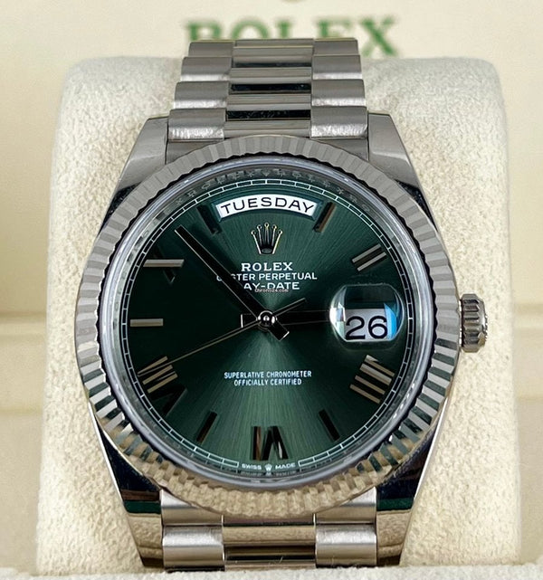Day-Date 40 Olive Green Dial Full Set