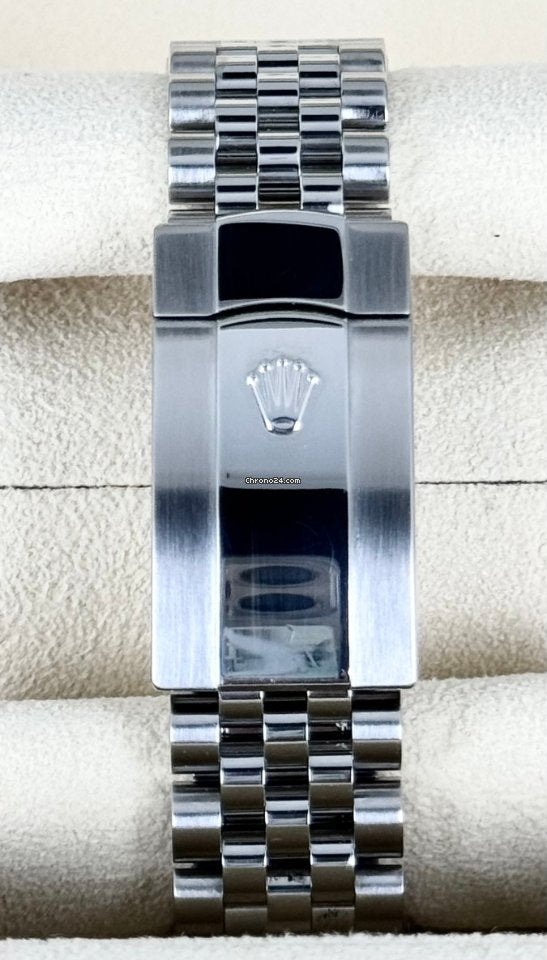 Datejust 36 Blue Stick Dial Jubilee 18K White Gold Bezel