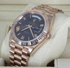 Day-Date 40 Romain Chocolate Dial Rose Gold