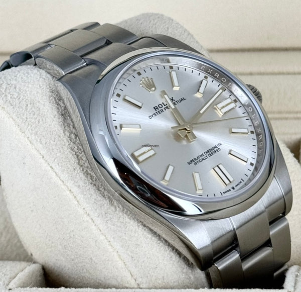Oyster Perpetual 41 Grey Gold Numbers