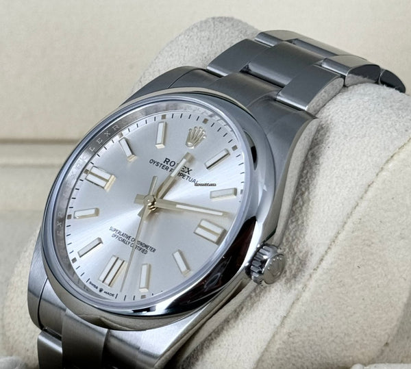Oyster Perpetual 41 Grey Gold Numbers