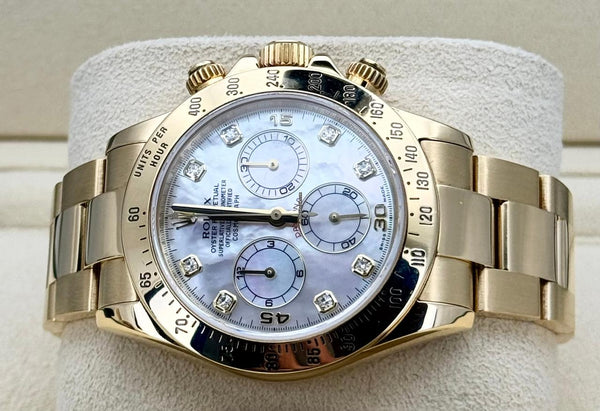 Daytona MOP Diamond Dial 18K Yellow Gold Full Set