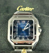 Santos De Cartier Blue Dial Box & Card Only