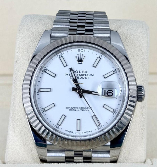 Datejust 41 Certified White Gold Bezel Jubille