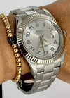 Rolex Datejust II Arbic Silver Dial B&P White Gold Bezel