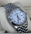 Rolex Datejust 36 18K white Gold Bezel B&P 2021 Like New