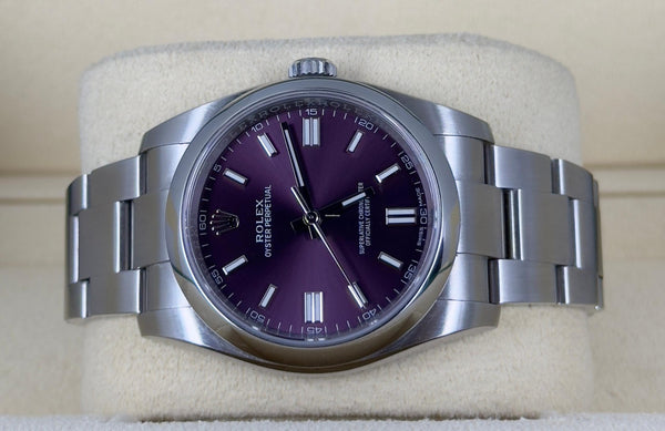 Rolex Oyster Perpetual 36 Certified Grape B&P Like New