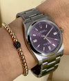 Rolex Oyster Perpetual 36 Certified Grape B&P Like New
