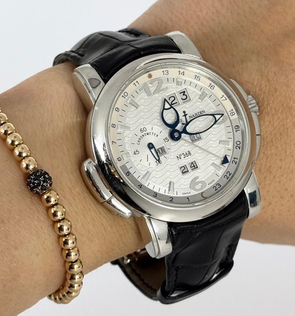 Ulysse Nardin GMT +/- Perpetual Patenet Calendar Collectors Item Platinum B&P like new