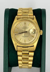 Rolex Datejust 36 Certified Yellow Gold Very Good Condition