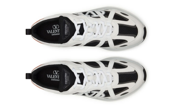 Valentino Garavani VLogo Easyjog leather "White/Black/Orange" 