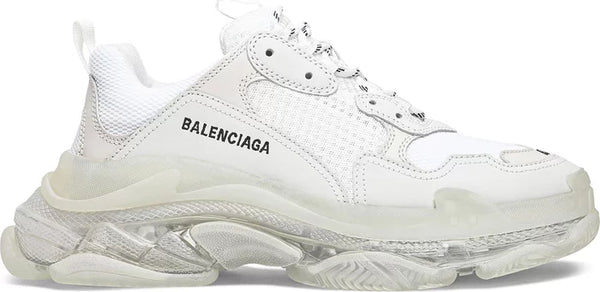 Balenciaga Triple S Clear Sole Triple White Wmns 'White Clear Sole'