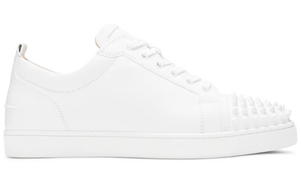 Christian Louboutin Louis Junior Spikes Flat Calf 'White' 