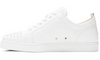 Christian Louboutin Louis Junior Spikes Flat Calf 'White' 