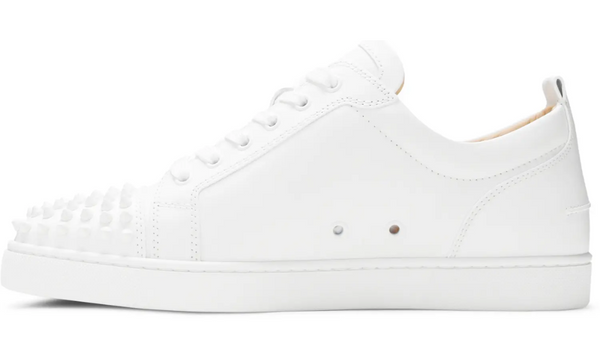 Christian Louboutin Louis Junior Spikes Flat Calf 'White' 