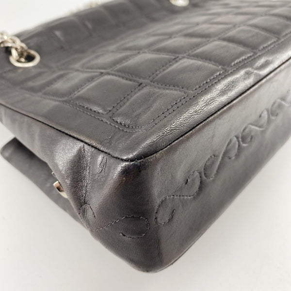 Chanel 2.55 chocolate bar rhinestone chain shoulder bag 