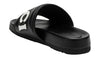 Gucci Black Leather Slide With Logo 