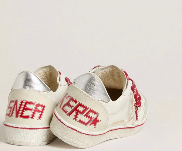 Ball Star LTD CNY in pelle bianca dall'effetto lived-in