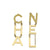 Chanel Gold "CHA"/"NEL"Letter Drop Earrings