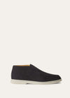 Open Walk Suede Caviar Ankle Boots