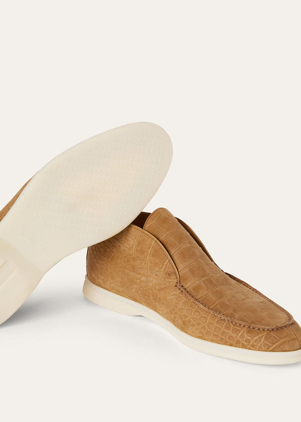 Open Walk Ankle Boots in Light Cuir Leather