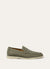 Men's Military Grey Alligator Leather Summer Walk Loafers