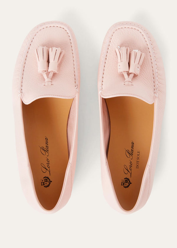 Mocassini Dot Sole Walk in Pelle Prugna Donna