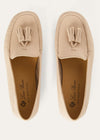 Women's Camel Leather Dot Sole Walk Moccasins