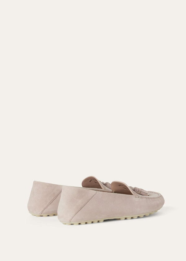 Mocassini Dot Sole Walk in Suède Rosa Donna