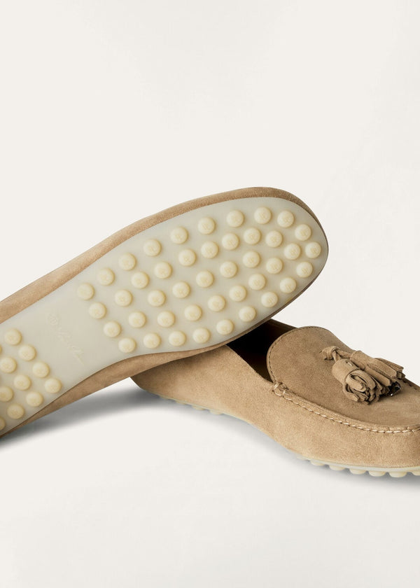 Mocassini Dot Sole Walk in Suède Beige Donna