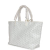 Goyard Goyardine White St. Louis PM Tote Bag Palladium Hardware