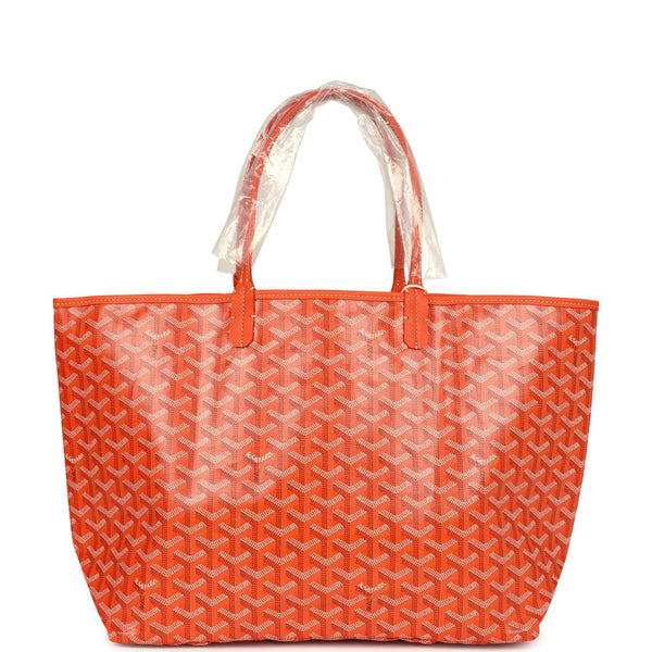 Goyard Goyardine Orange St. Louis PM Tote Bag Palladium Hardware