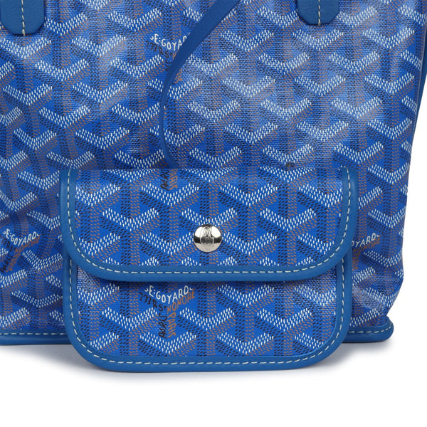 Goyard Goyardine Anjou Sky Blue Mini Bag Palladium Hardware