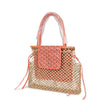 Goyard Aligre Bag Raffia Net with Coral Goyardine Palladium Hardware