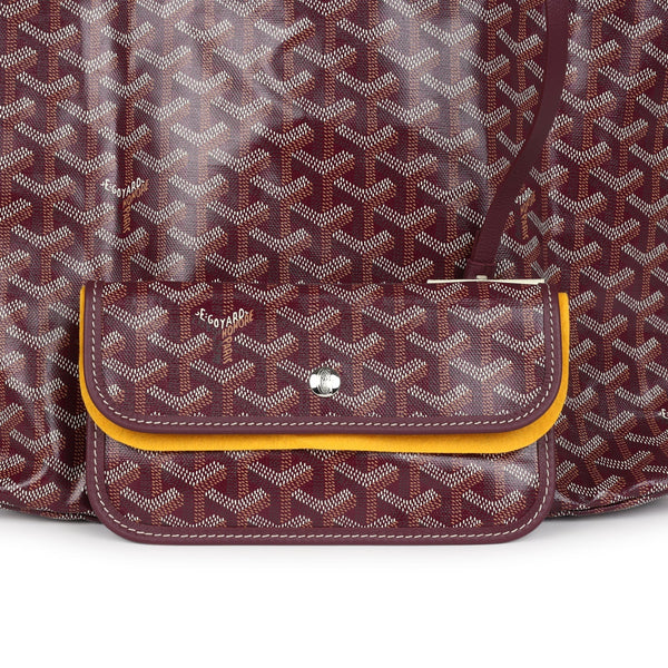 Goyard Goyardine Canvas Burgundy St. Louis PM Tote Palladium Hardware