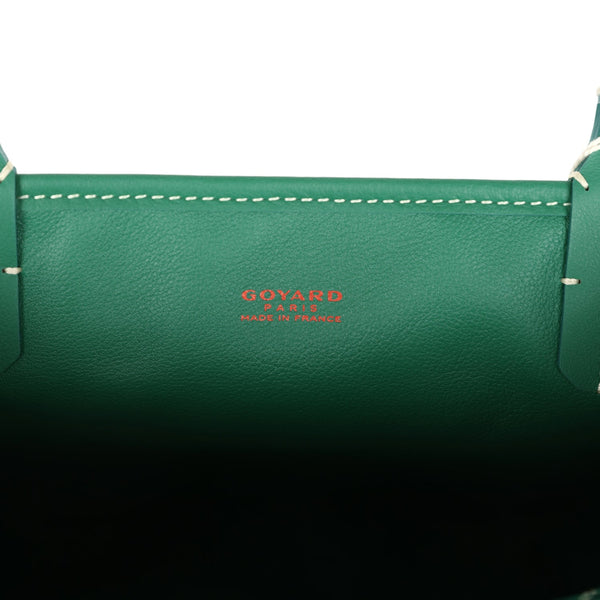 Goyard Goyardine Anjou Green Mini Bag Palladium Hardware