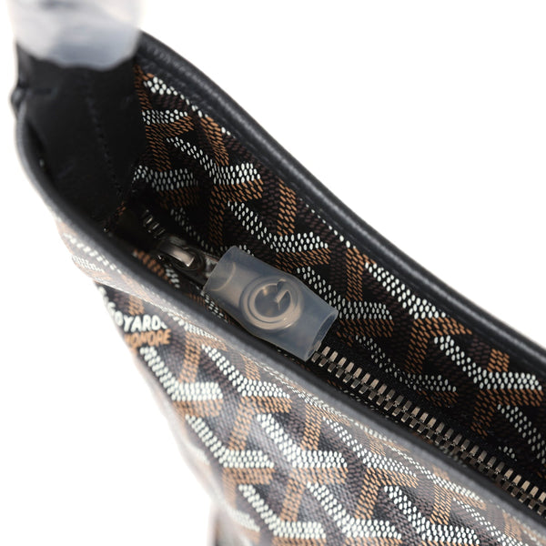 Goyard Goyardine Black Boheme Hobo Bag Palladium Hardware